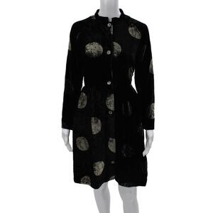 Bitte Kai Rand Womens Shirt Dress Black Polka Dot Long Sleeve Viscose Size 2